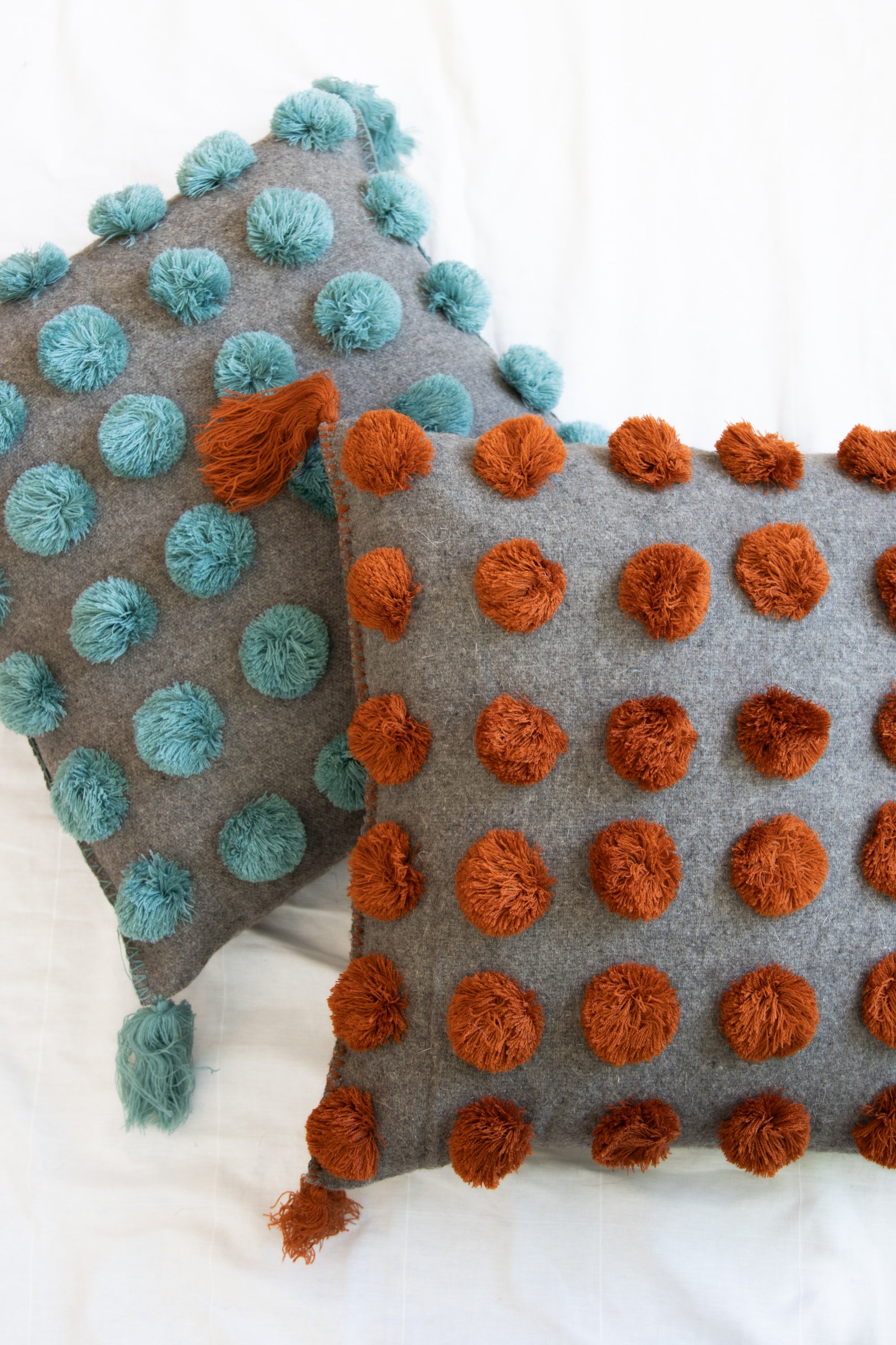 ULA Pillow - Terracotta on Grey