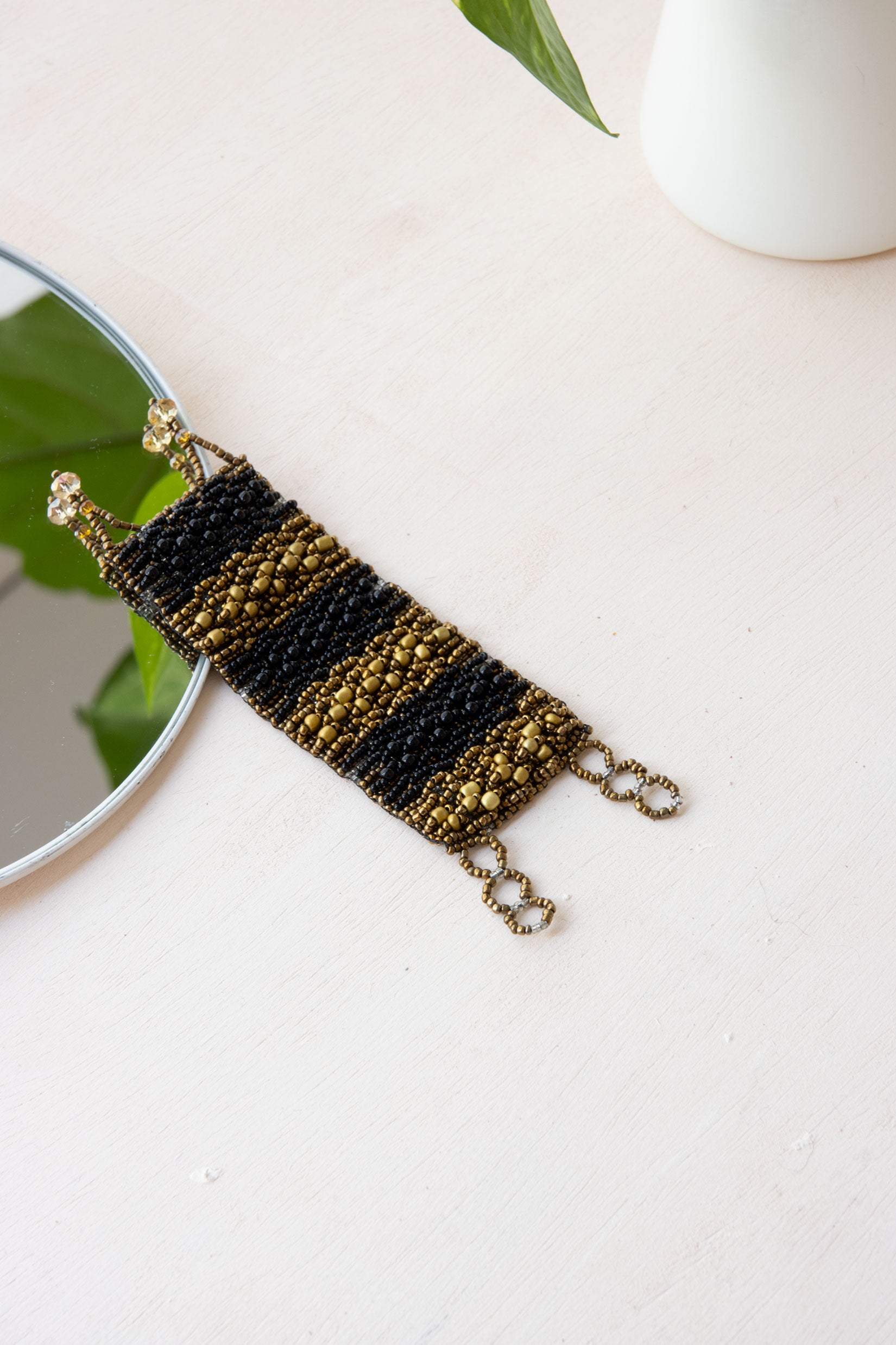 Gold Wide Beaded Bracelets - 15 Styles