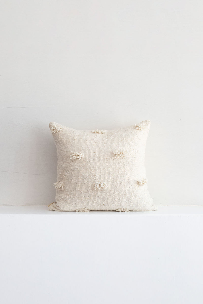 Diamond Tufted Throw Pillow, Natural / 20 x 20