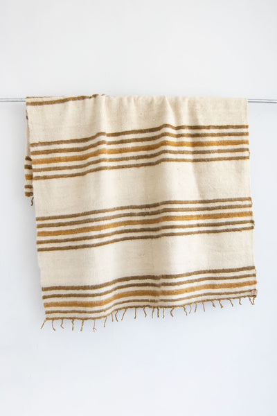 Dark Olive & Gold Thin Stripe Modern Momo Blanket – The Global Trunk