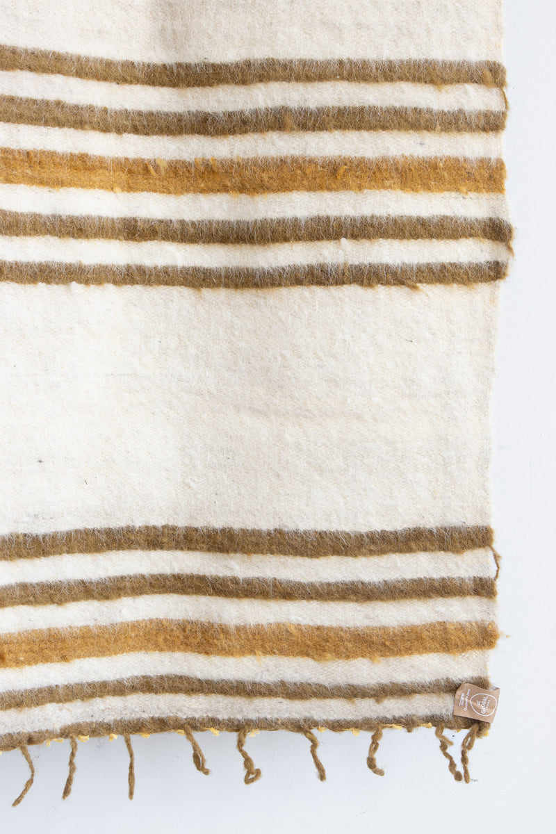Modern Momo Blanket - Thin Stripe - Olive/Gold