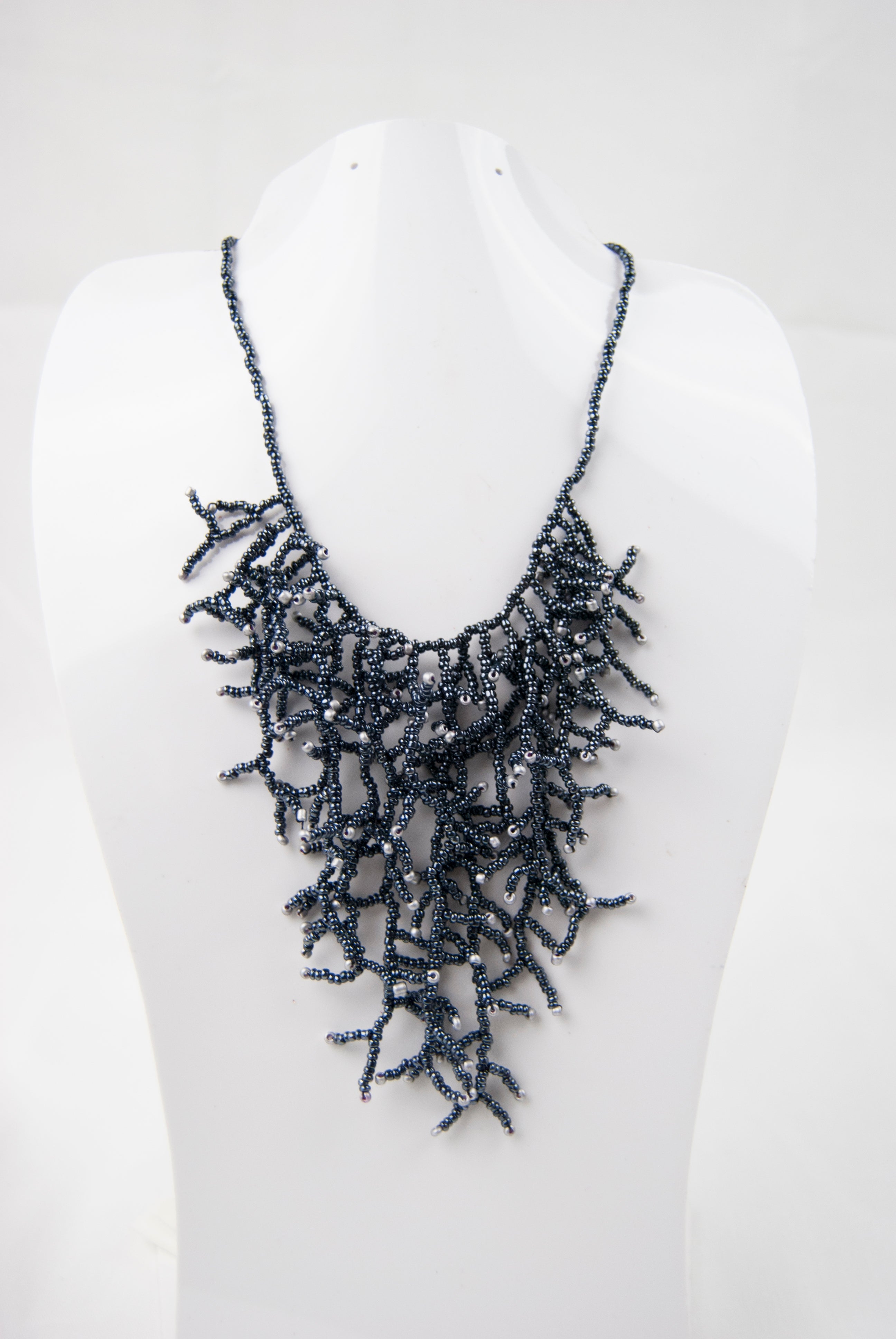 Beaded Coral Necklaces - Gunmetal (3 Styles)